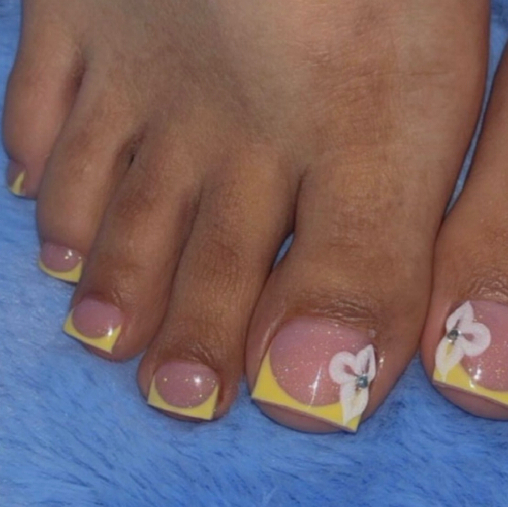 Acrylic pedi at P.S. Beauty in Dekalb, IL
