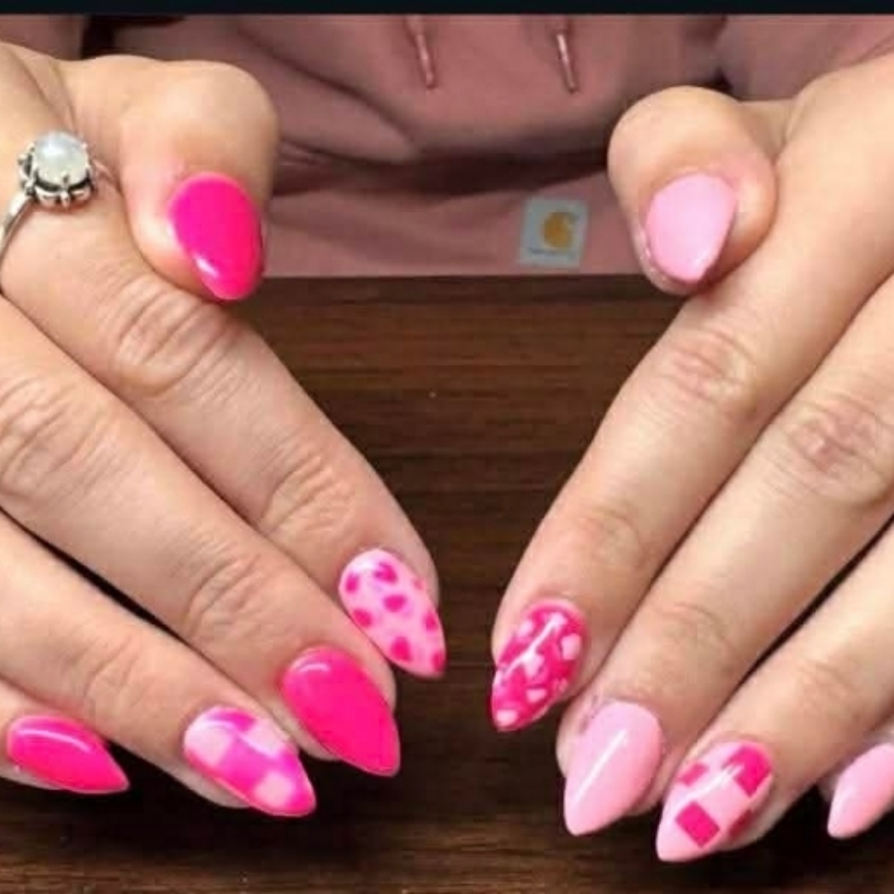 Hard gel on natural nail at The Eagles Nest Salon & Spa in Eagle Point, OR