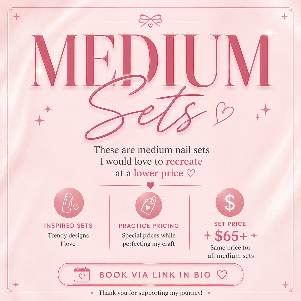 Medium Sets at Creationsbycoralis in raleigh, NC