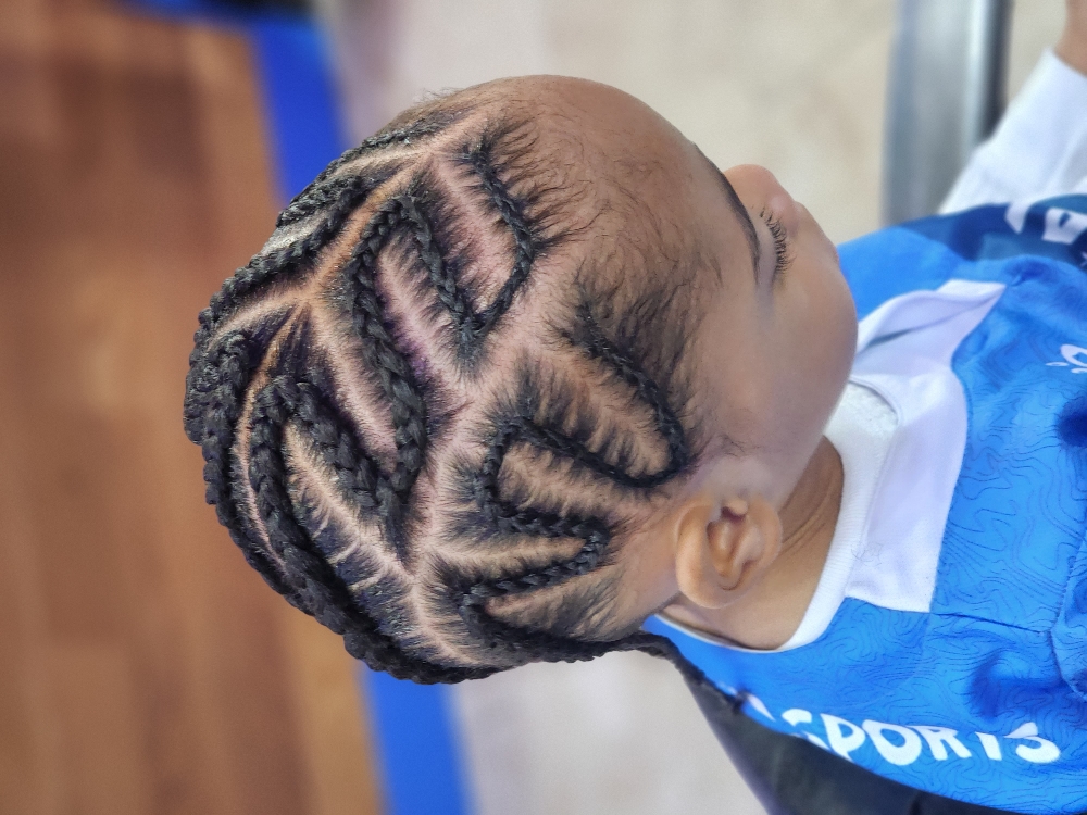 Kid's Basic Natural Cornrows