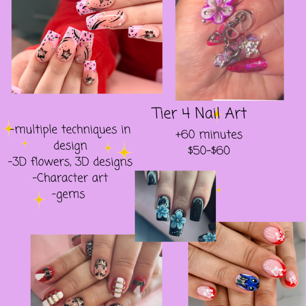 Tier 4 Nail Art at Nail Artistry by Diem in St Charles, IL