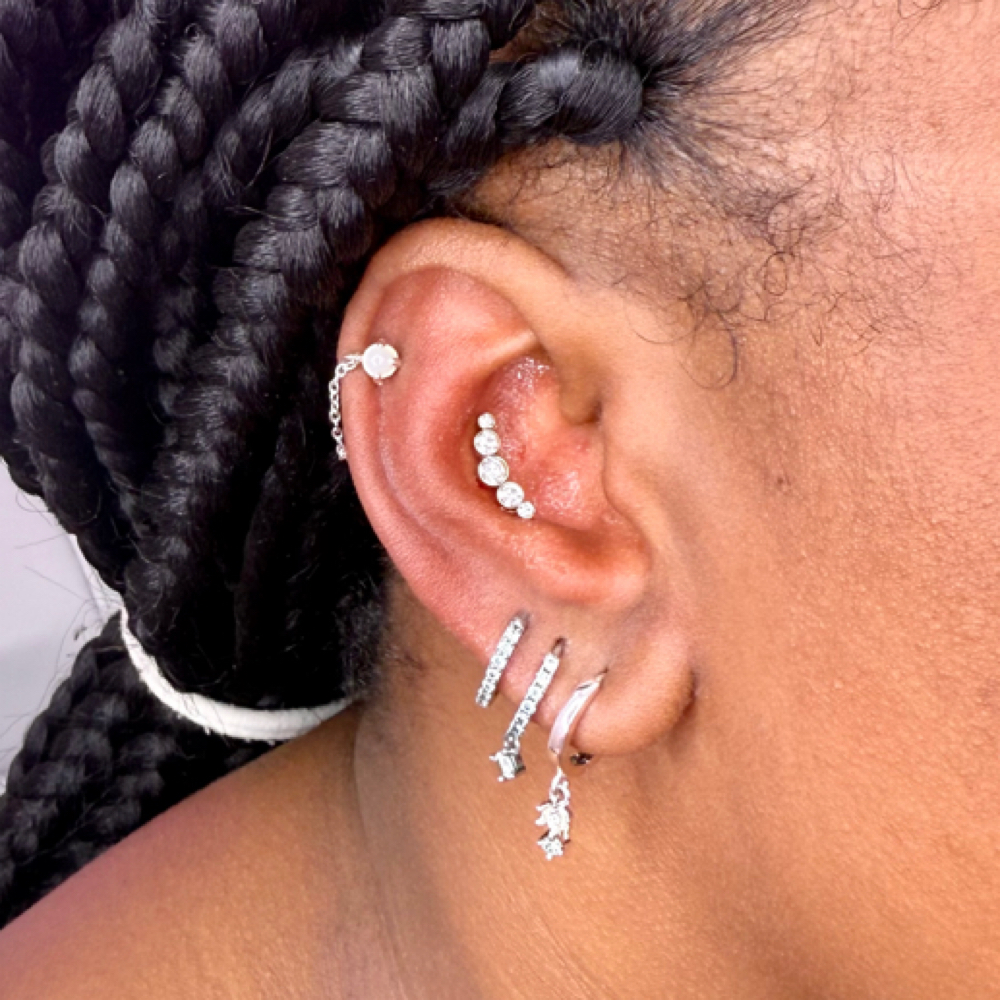 Piercing at Riot Permanent Jewelry in Brownsburg, IN