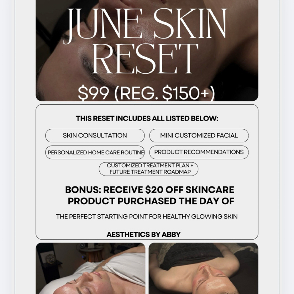 June Skin Reset at Aesthetics by Abby in Alliance, OH