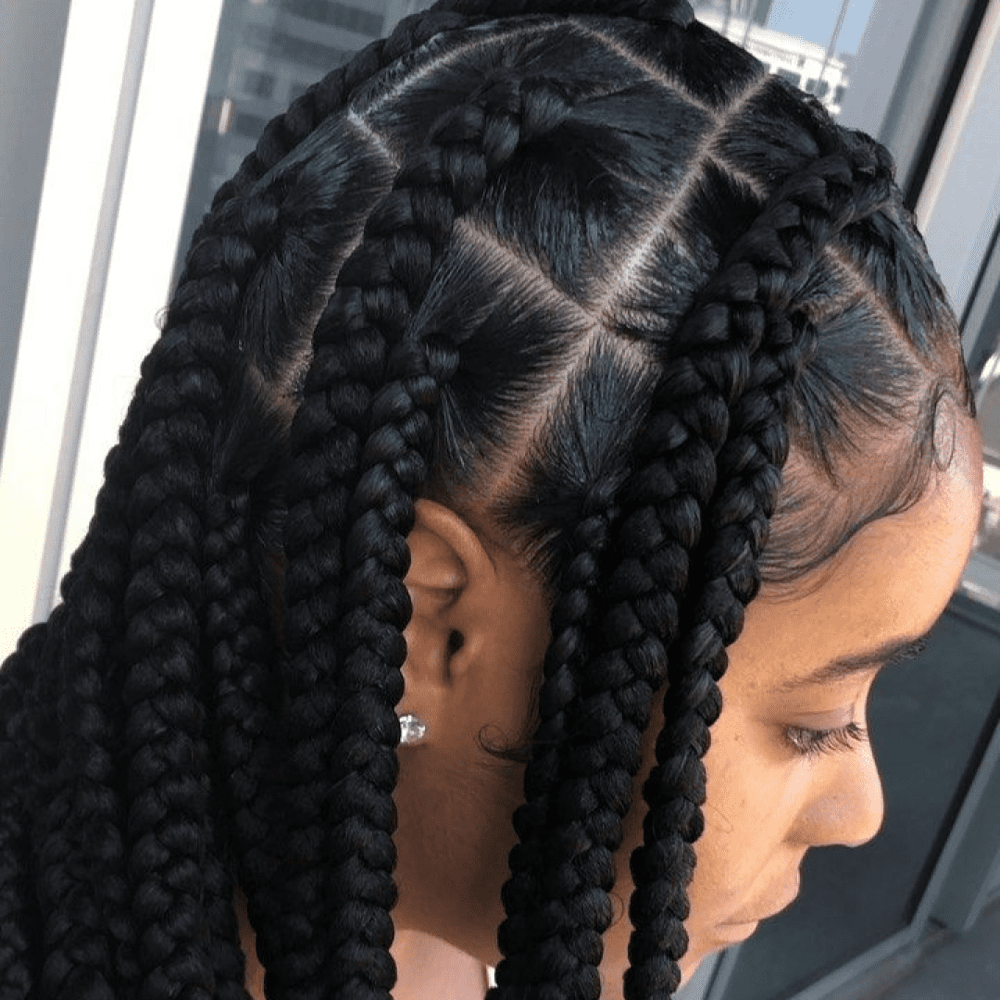 Box braids (Large) (MIDBACK