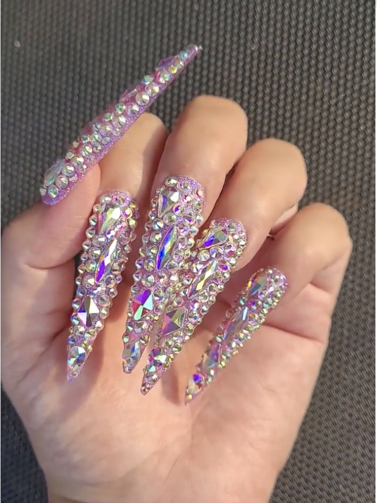 Glam Glam Fullset 10 Bling Nails