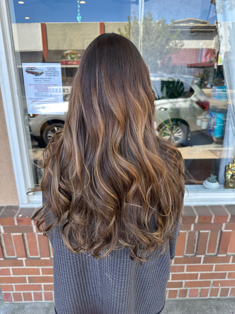 Long Hair Balayage Hilights + Cut at Bohemian Rose Salon in Woodland, CA