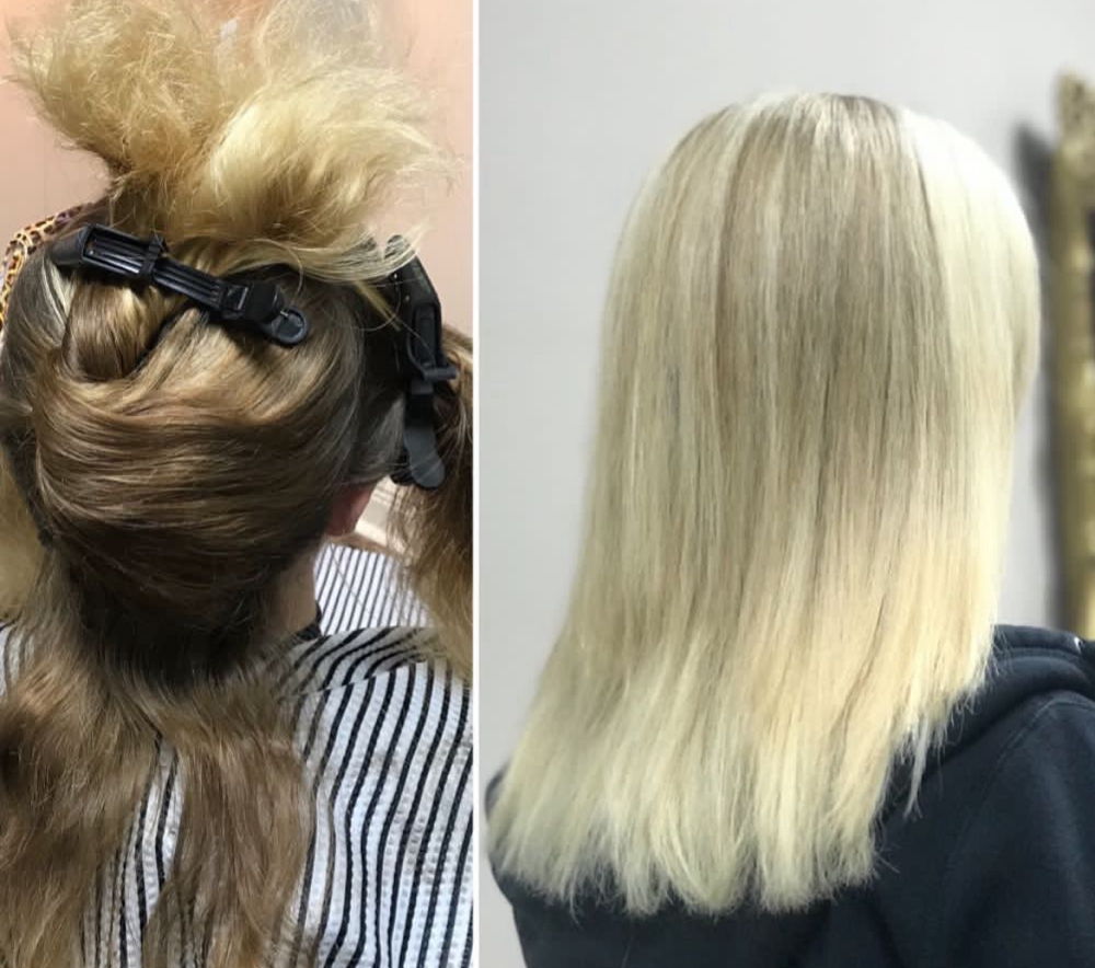 Bleach, Tone and Hair cut