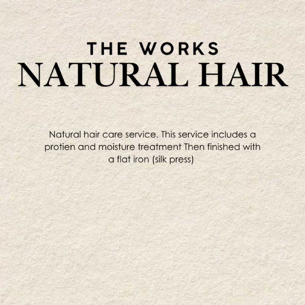 The Works ( Natural Hair) Silk Pres at Micah Rose in Bronx, NY