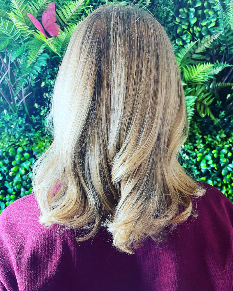 Partial Foil Glaze And Blowdry