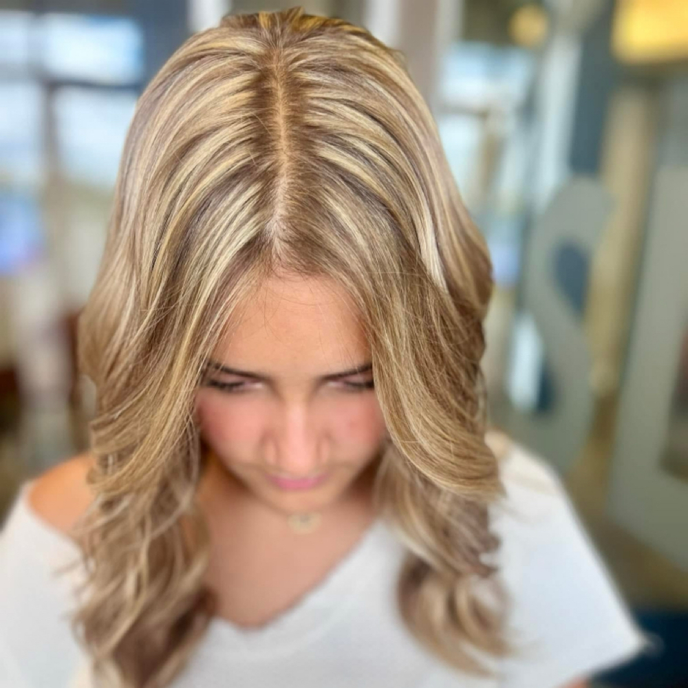 Partial Highlight with haircut at Knot Just Hair by Carly in Centerville, OH
