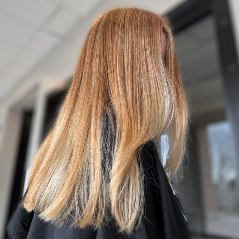 Natural Ginger Lights at Mane Rose Salon in Webster, TX