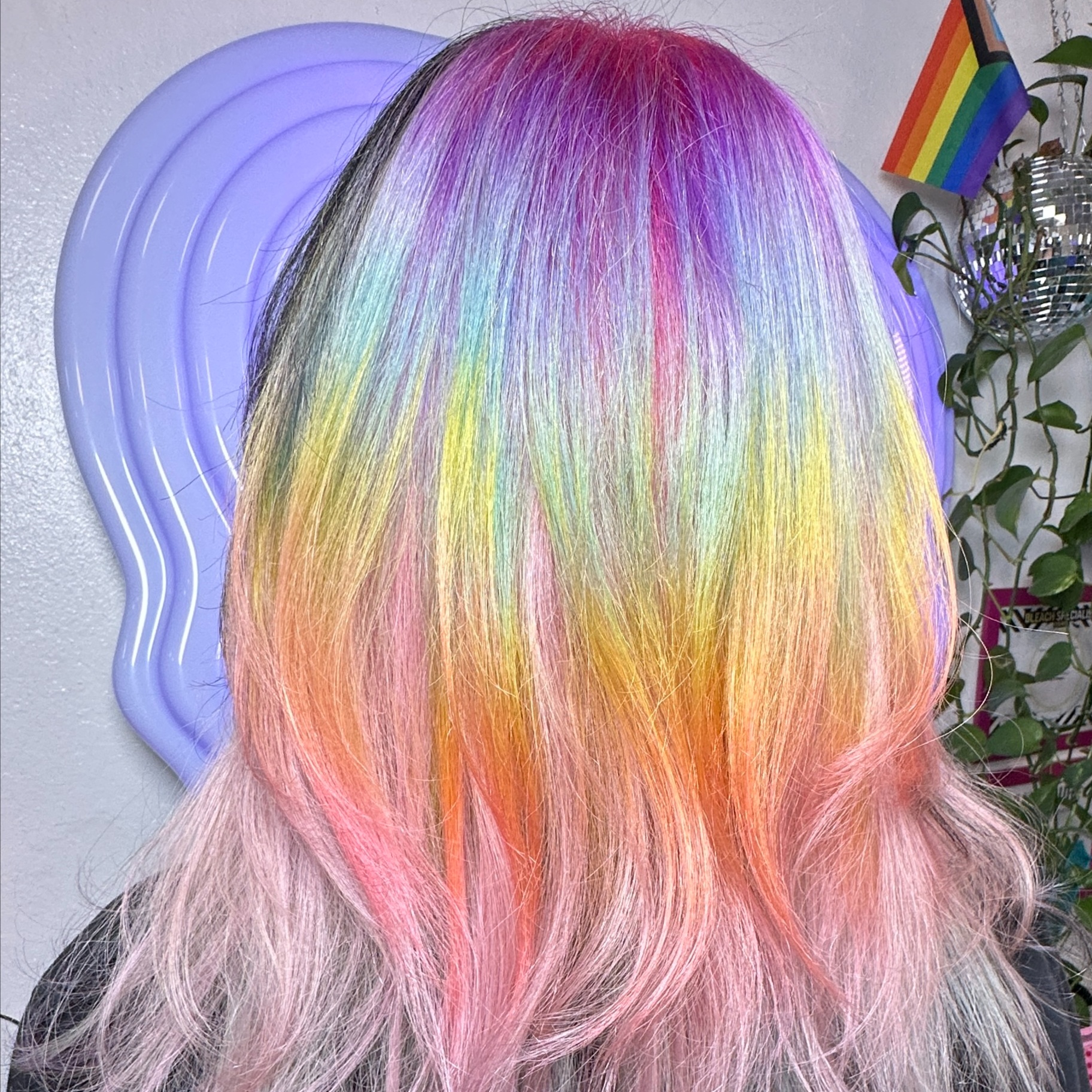 Rainbow Hair at ming schipper in San Jose, CA