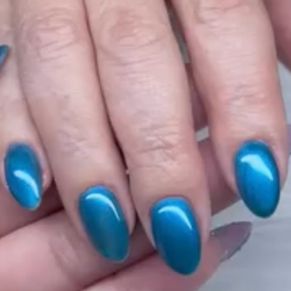 Acrylic Oval Shape (size: Short) at Garfias Nail Studio in San Gabriel, CA