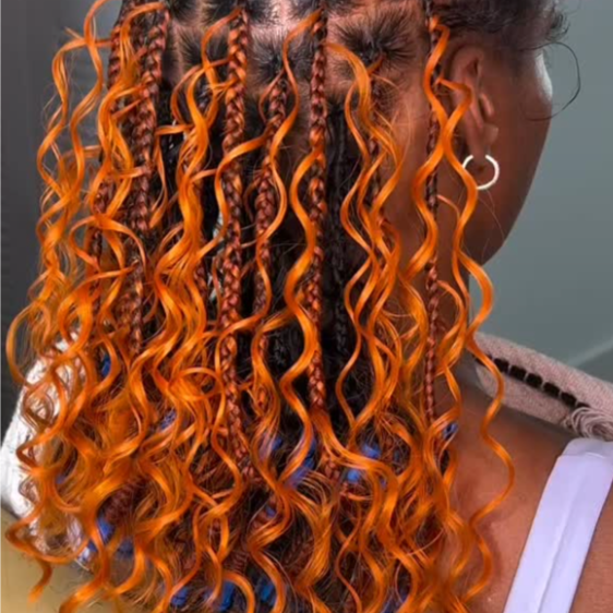 Mid-back Boho knotless