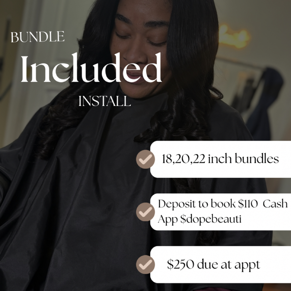 Bundle Included Install 18,20,22 In at Dope Beauti in Harrisburg, PA