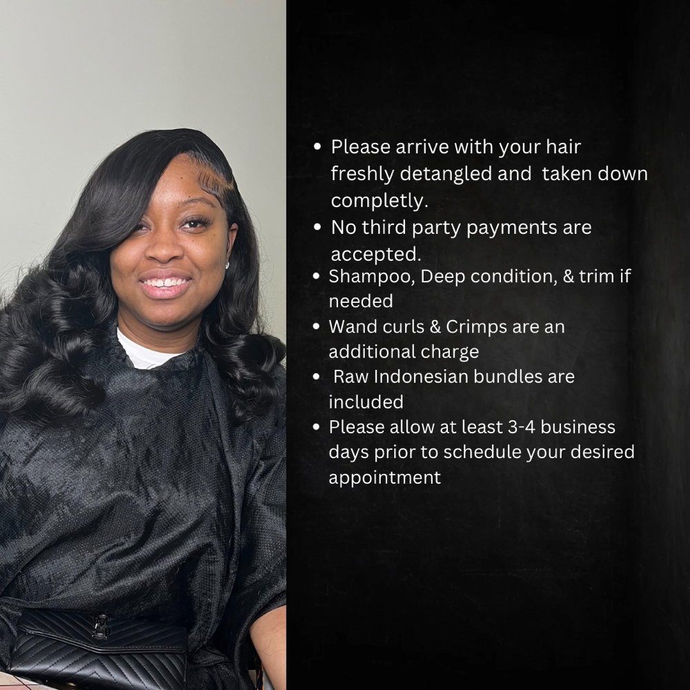 Raw Indonesian Bundles + Quickweave at S&S Hair Studios in Birmingham, AL