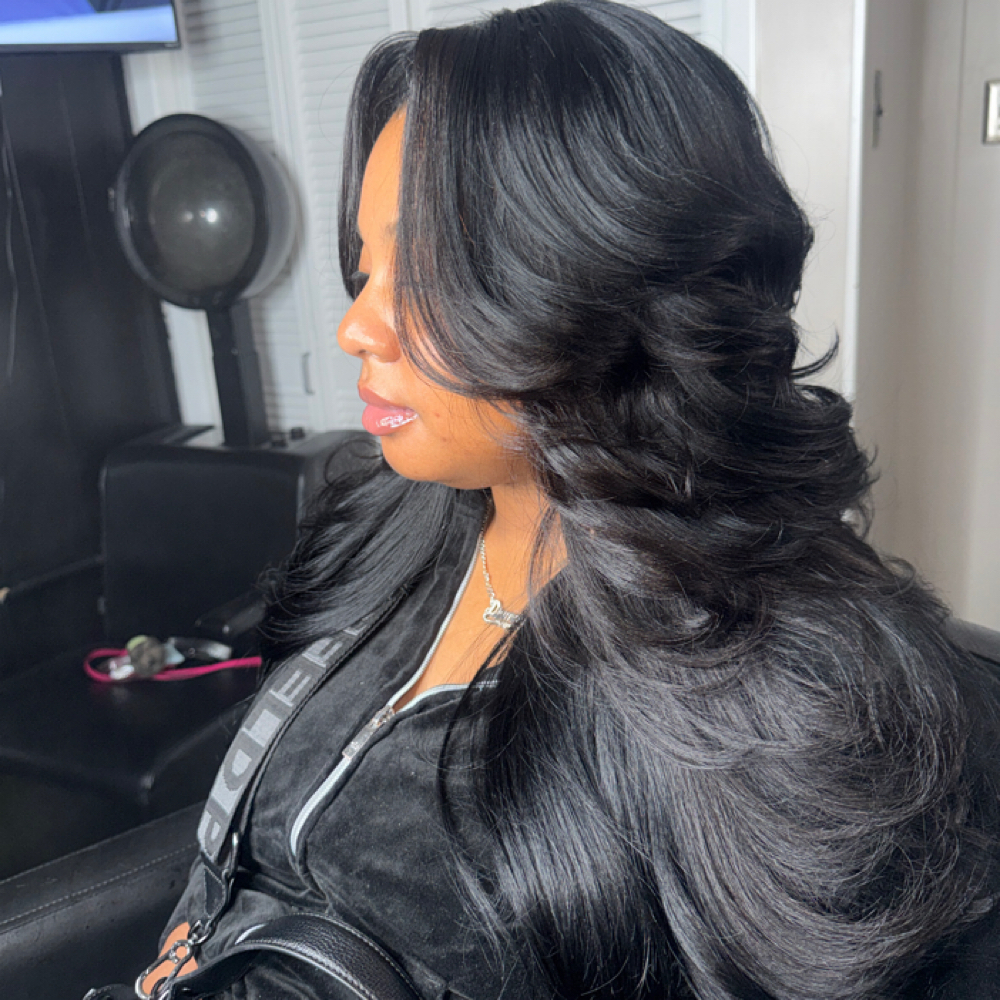 Faux Middle Part Quickweave at Ace Stylez in North Little Rock, AR
