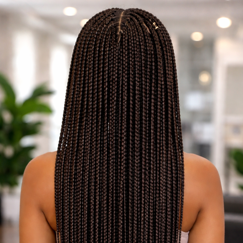 Small Box Braids – Shoulder Length