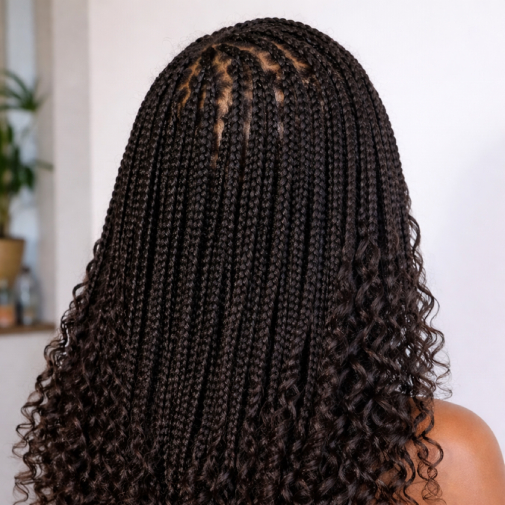 Small Knotless – Shoulder Length at G'Nels  Braids Studio in LYNNWOOD, WA