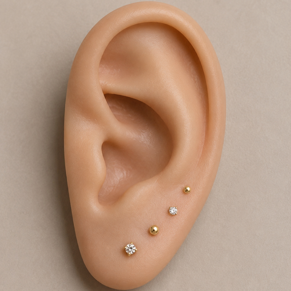 Quad Lobe Piercing at Piercing Poli’s in El Paso, TX