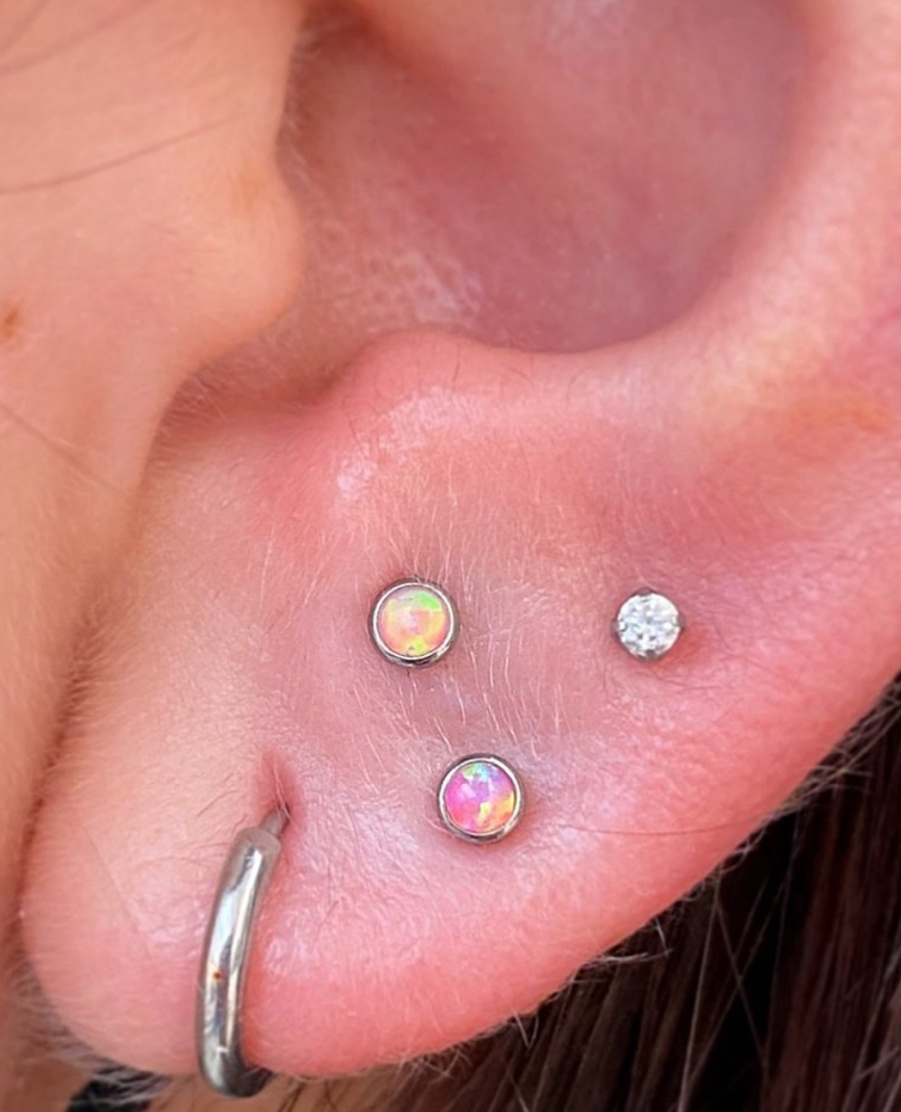 4 x Lobe Piercings