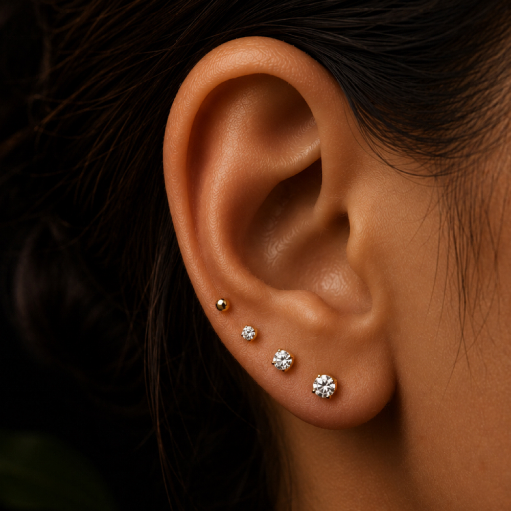 Multi/ Stacked Lobes at Piercing Poli’s in El Paso, TX