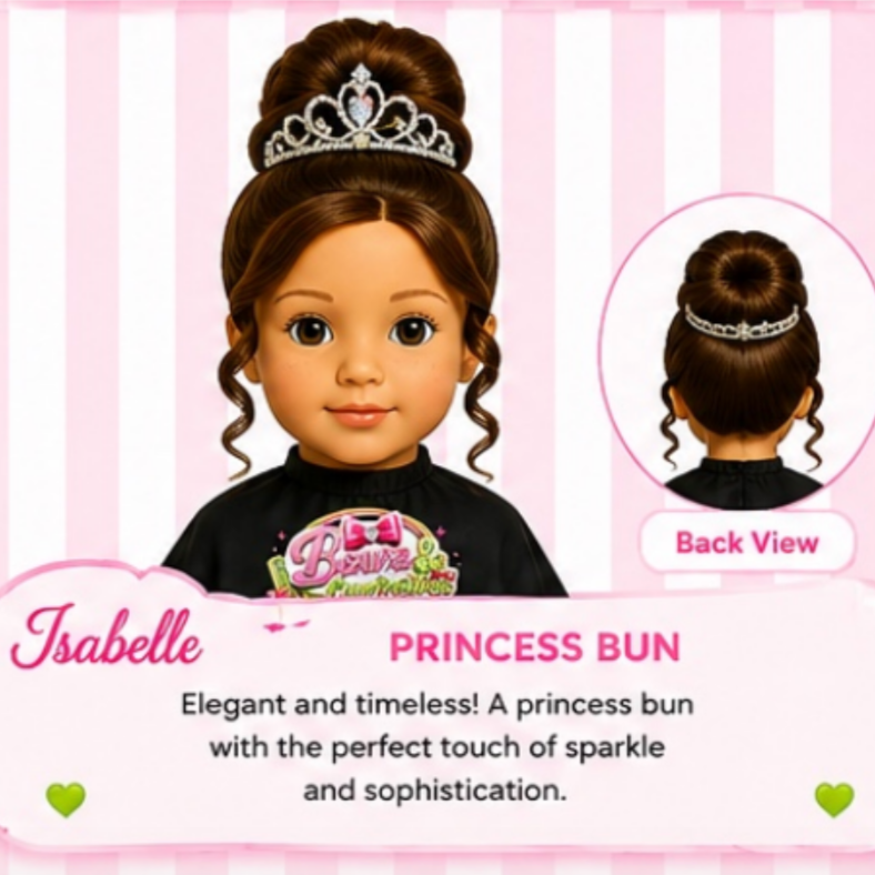 Princess Bun for Dolls at Bows&Bowrettes in West Hollywood, CA