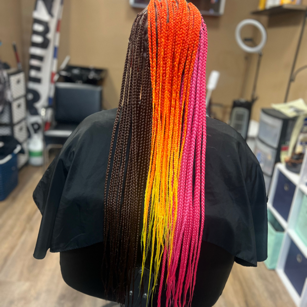 Box Braids On A Cut at BraidsByQuise in Tempe, AZ