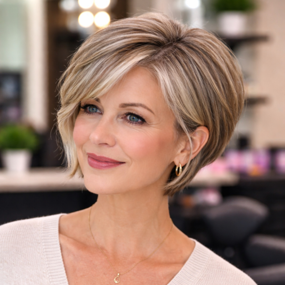 Women’s Short Haircut at Mercia's Hair Boutique-Haircuts, Color, Curls & Keratin in Brooksville in Brooksville, FL