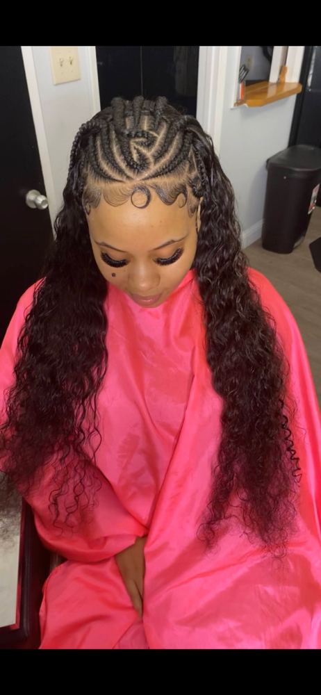 Feed In Braids W/ Sew In