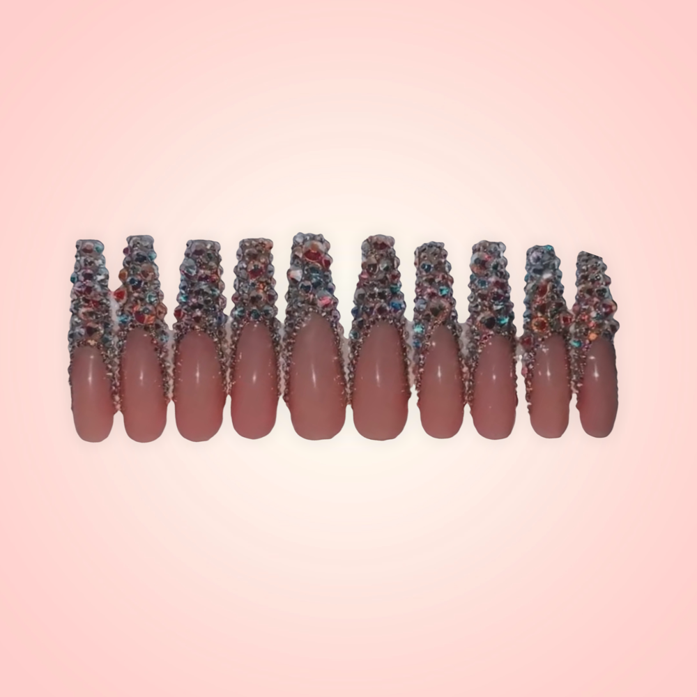 Bling Nails French (Per Nail) at B. Press’d & Polished @ The Revived Beauty Room in Orlando, FL