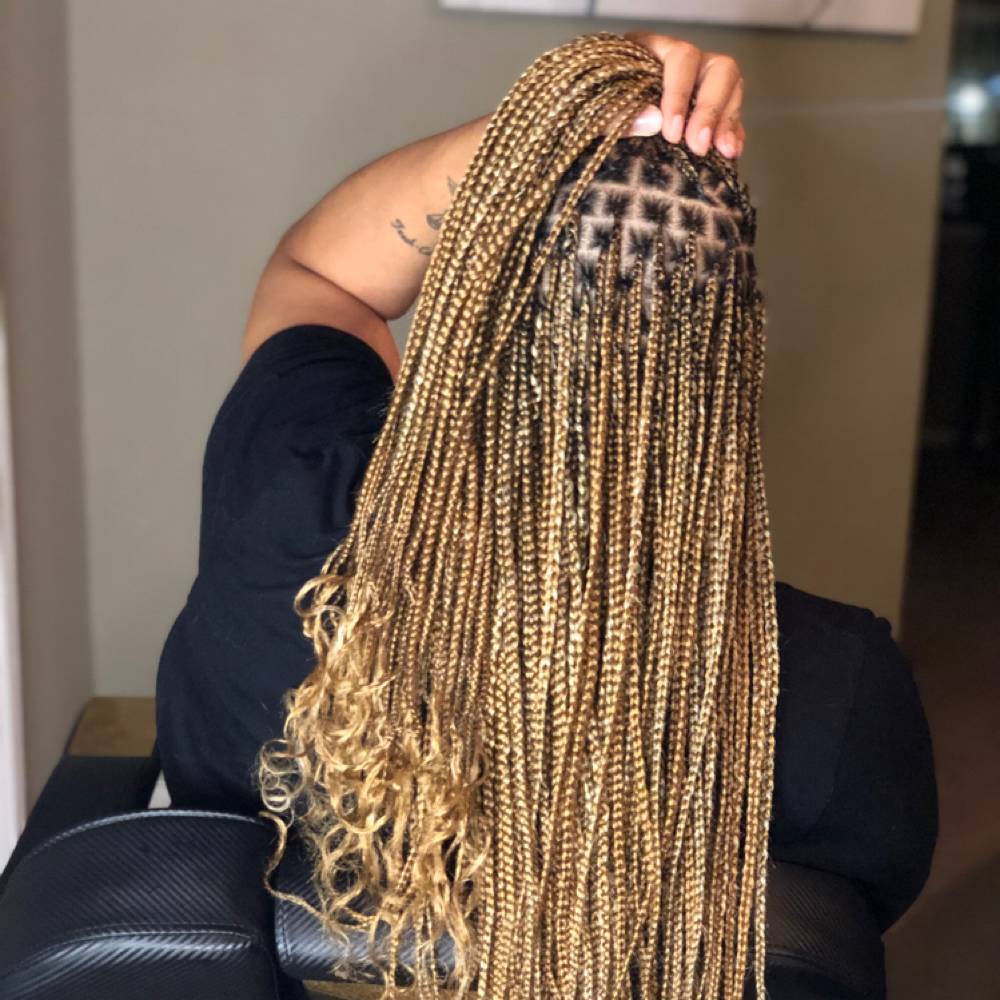 SMALL KNOTLESS BRAIDS at Burma The Braider