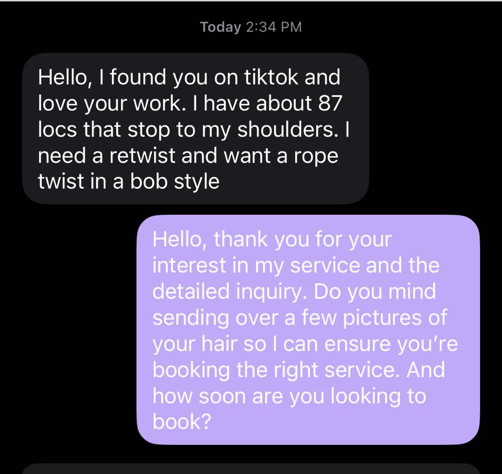 Consultation at Intrinsting Styles in Addison, TX