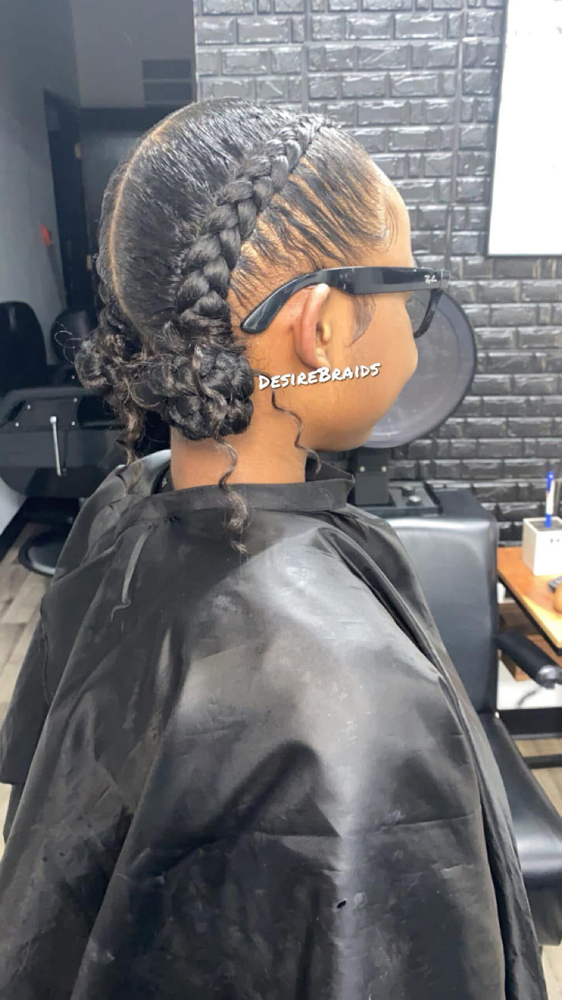 2 Braids With boho & 2 Buns