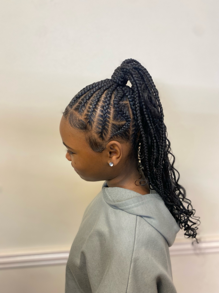 Kids Braided Updo Ponytail/Bun
