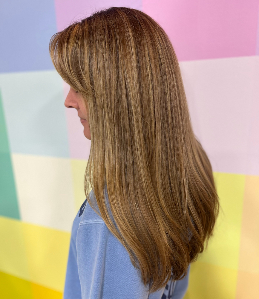 Color Partial Highlight Cut Blow at Hair by Carli @ The Market Commons in Myrtle Beach, SC