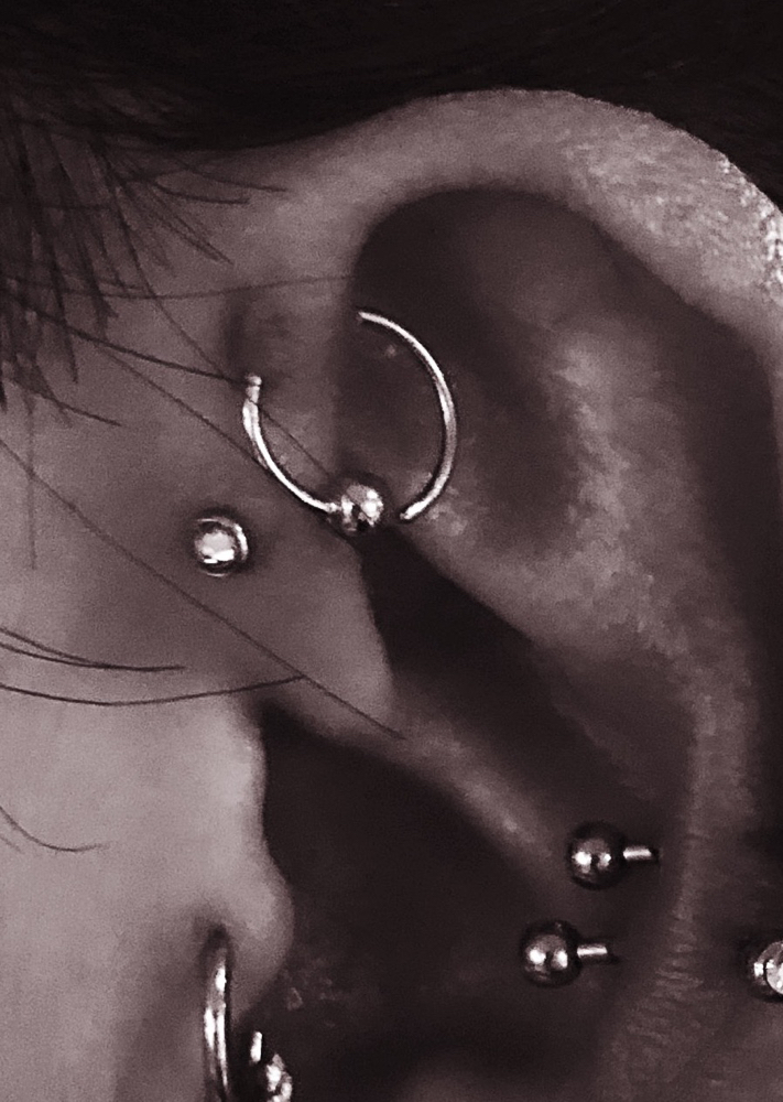 Fwd. Helix (2 piercings)