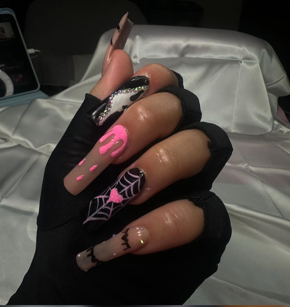 Long Acrylic Extensions at Nailz By Duna in Arnold, MO