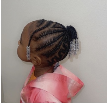 Kid Cornrows -NO WEAVE ADDED at A Daye’s Journei Beauty Bar in DeSoto, TX