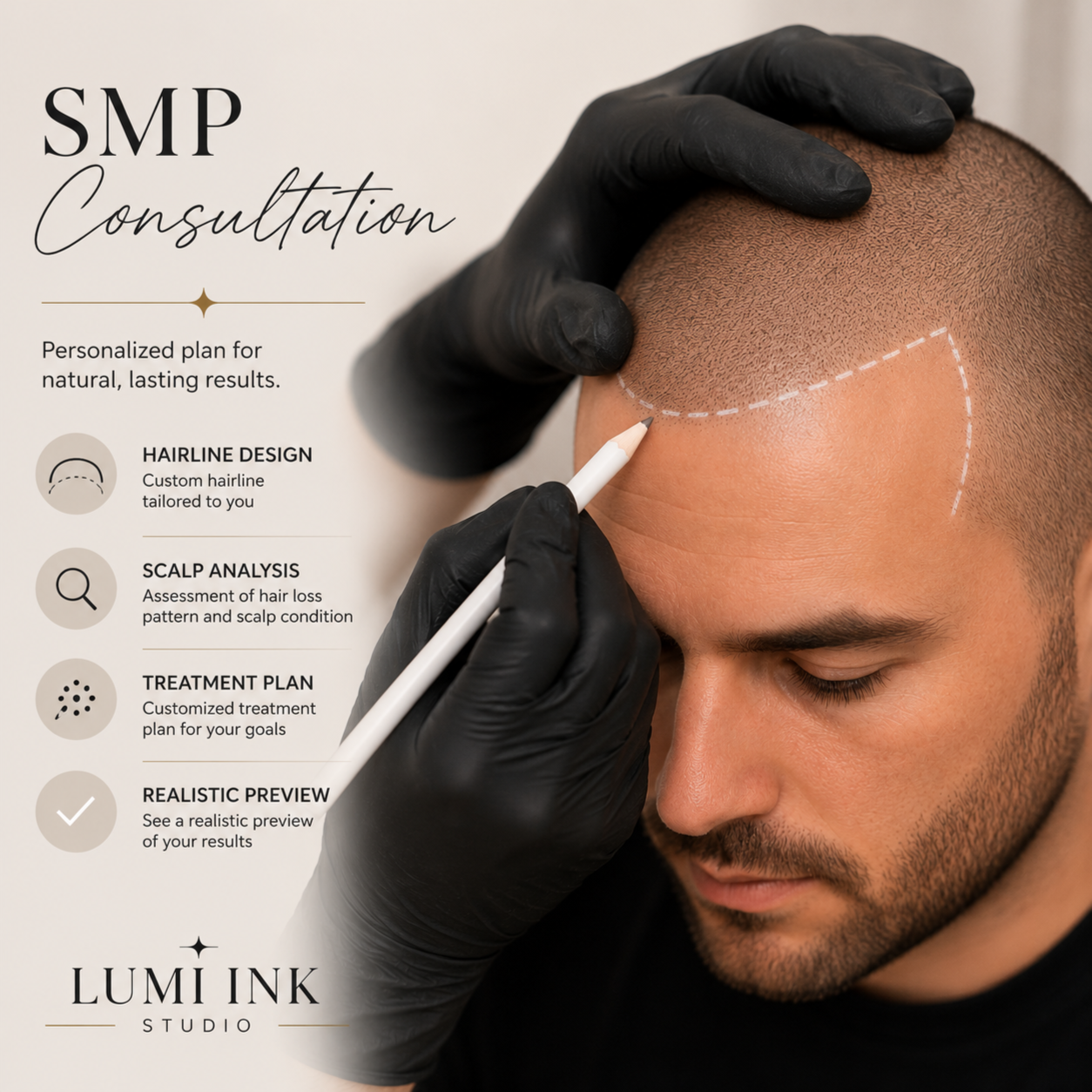 SMP Consultation at Lumi Ink Studio PMU & SMP in Bartlett, IL