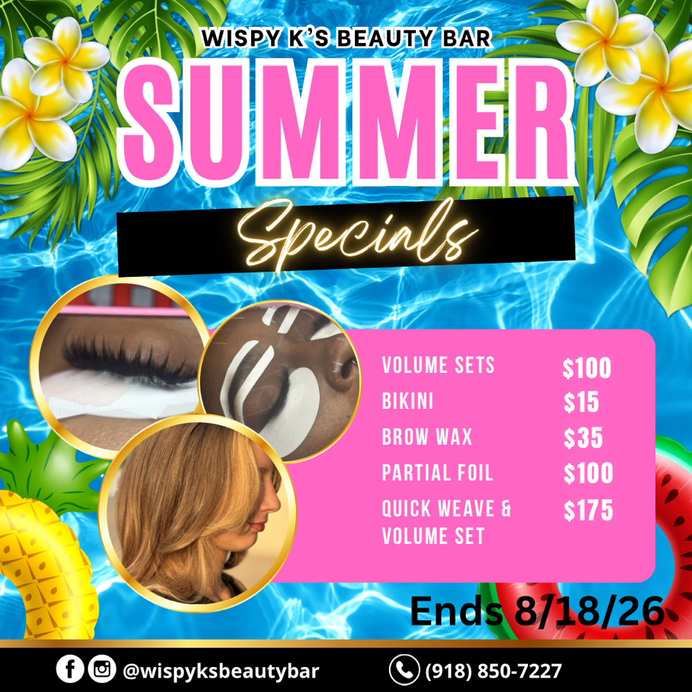 Volume Set at Wispy K’s Beauty Bar in Tulsa, OK