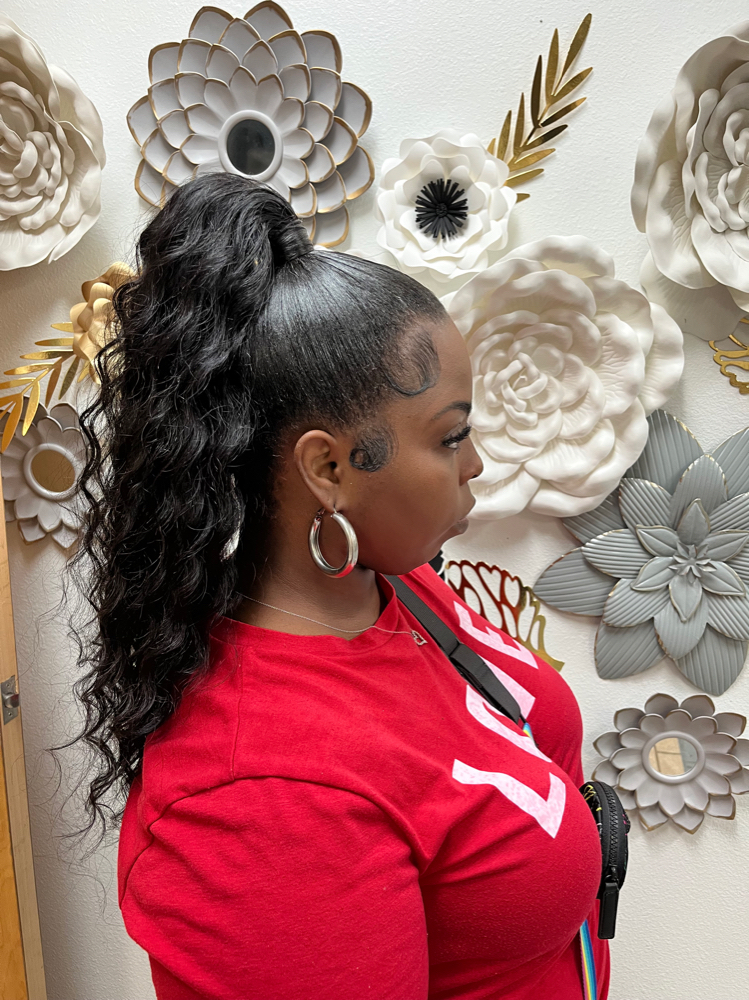 Extended Ponytail With Silkpress