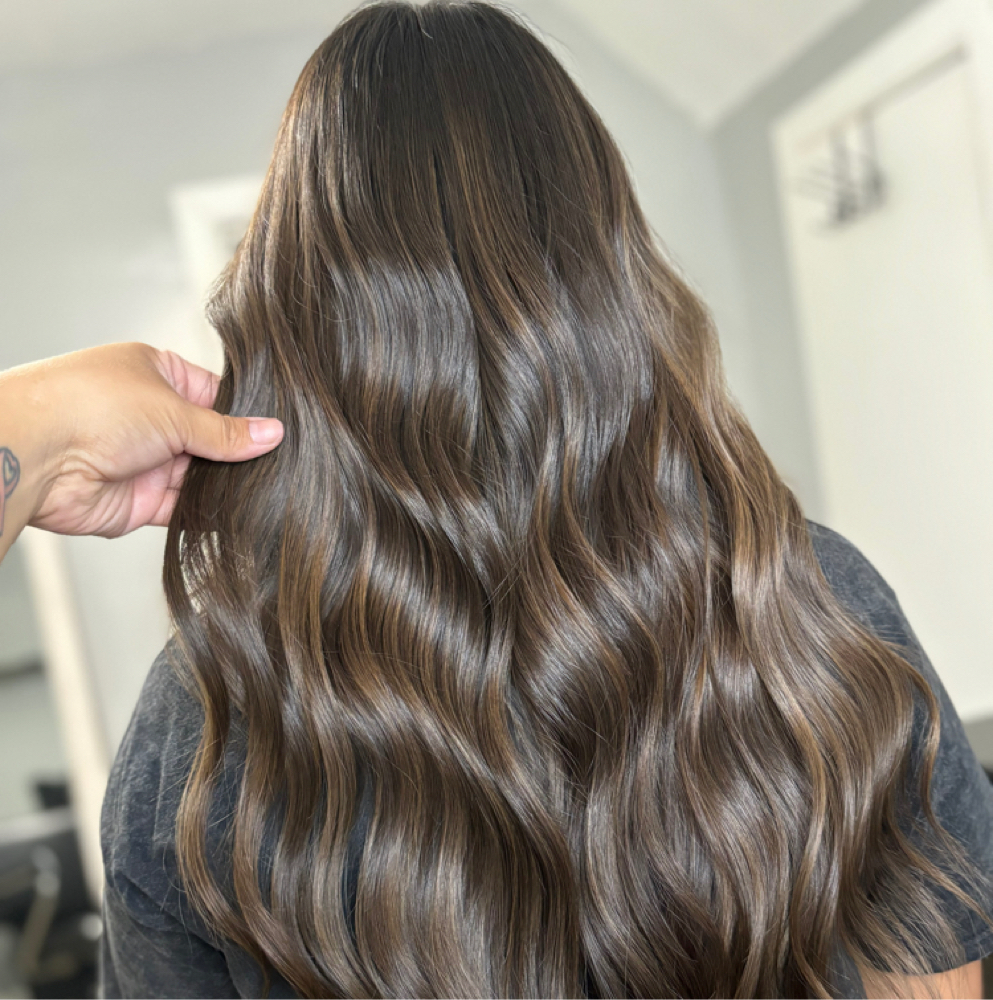 Express Highlights/Money Piece at Selena Rodriguez Hair in Whiting, IN