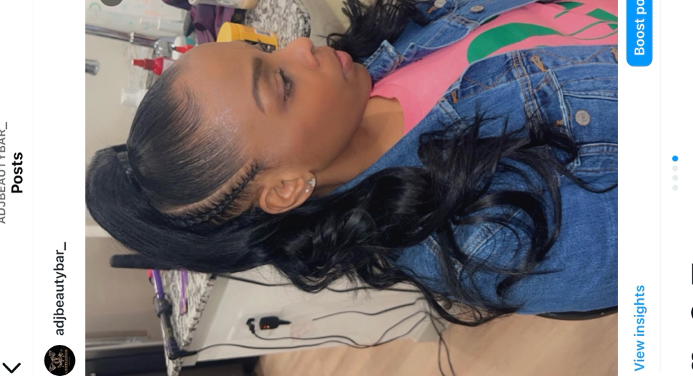 1/2 Up 1/2 Down Sewin at A Daye’s Journei Beauty Bar in DeSoto, TX