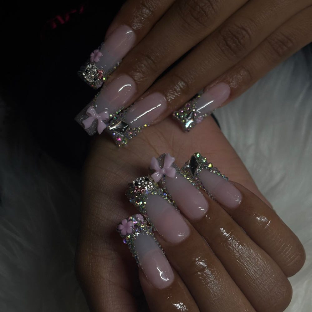 Bling Me Out- Full Rhinestone Set at Nails By Jailin Alyssa in Maple Heights, OH