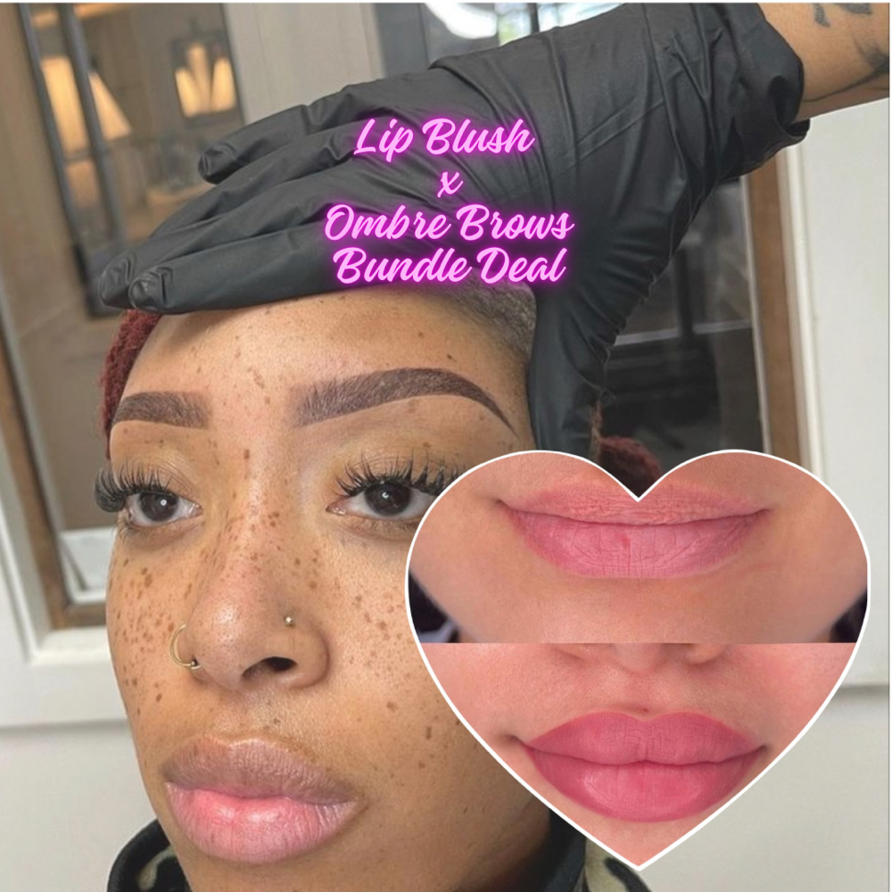 Lip Blush x Ombre Brow Duo at Rhoni Prunty in Rockford, IL
