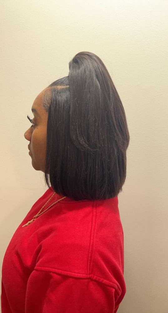 Half Up Half Down Quickweave at Crown Adjustments in Havelock, NC