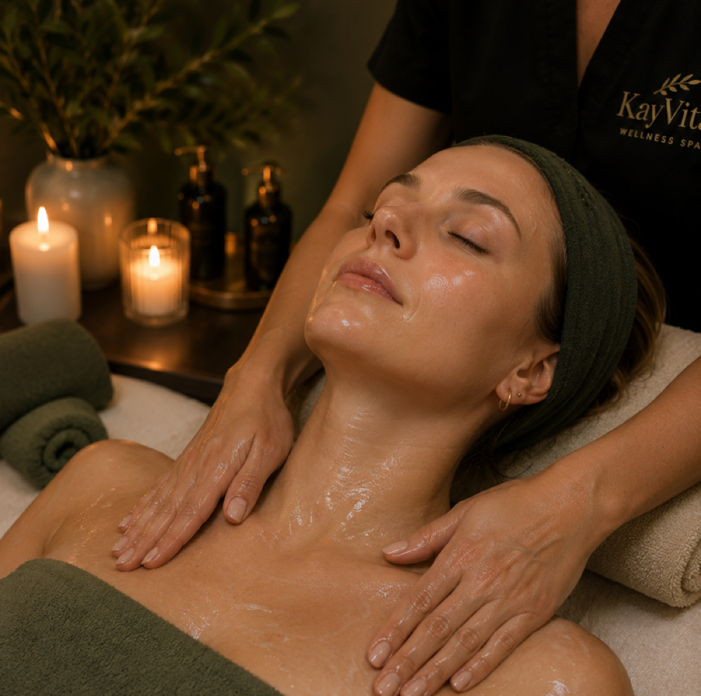 Neck and chest facial at KayVita Wellness Spa in Tampa, FL