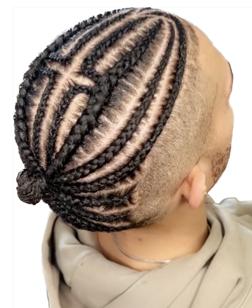 Cornrows w/ Designs/Half head