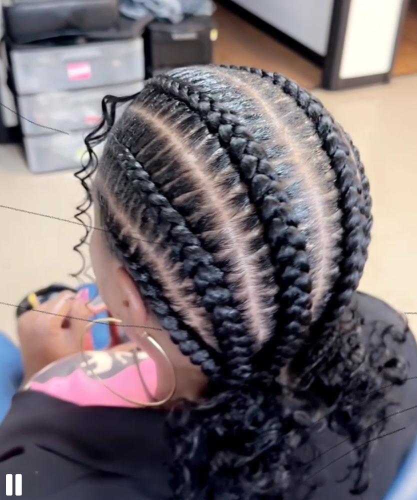 Stitch Braids w/ Detail/Curls